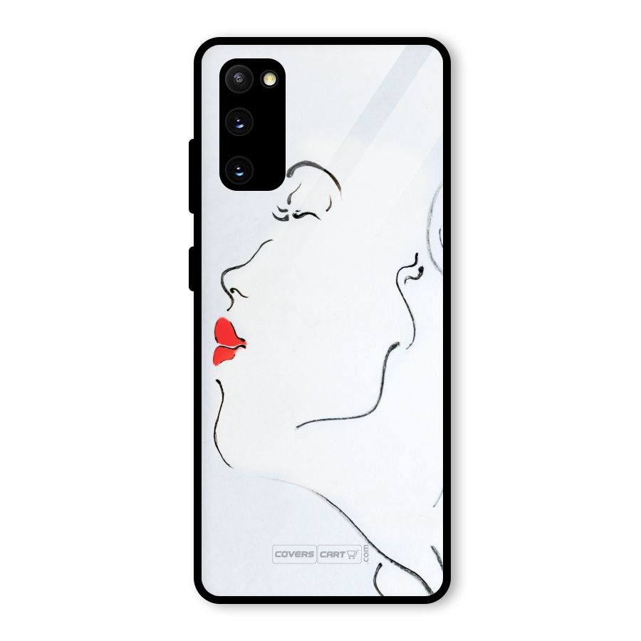 Girl in Red Lipstick Glass Back Case for Galaxy S20 FE 5G