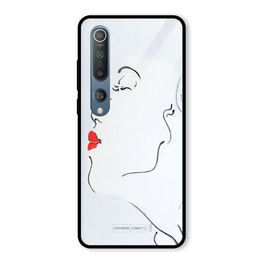 Girl in Red Lipstick Glass Back Case for Mi 10