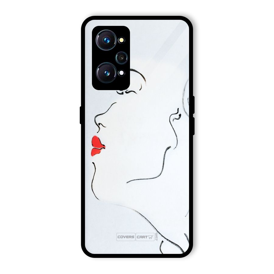 Girl in Red Lipstick Glass Back Case for Realme GT Neo2