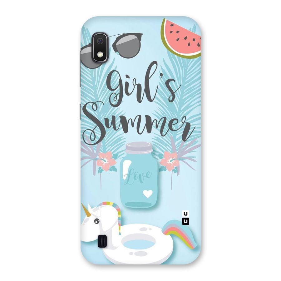 Girls Summer Back Case for Galaxy A10