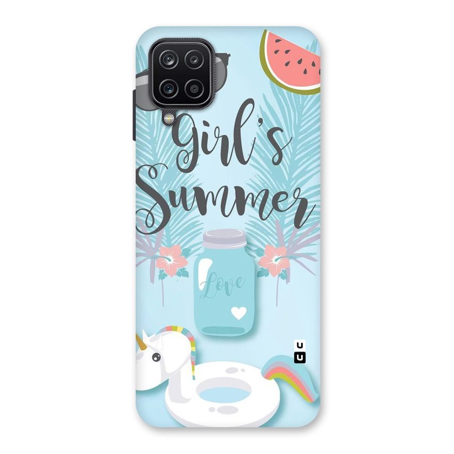 Girls Summer Back Case for Galaxy A12