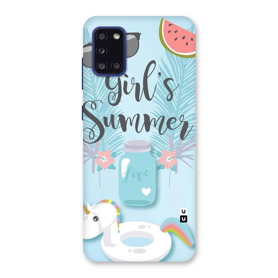 Girls Summer Back Case for Galaxy A31