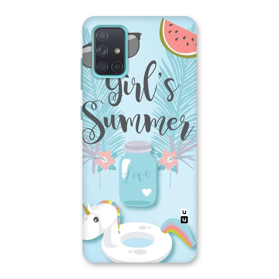 Girls Summer Back Case for Galaxy A71
