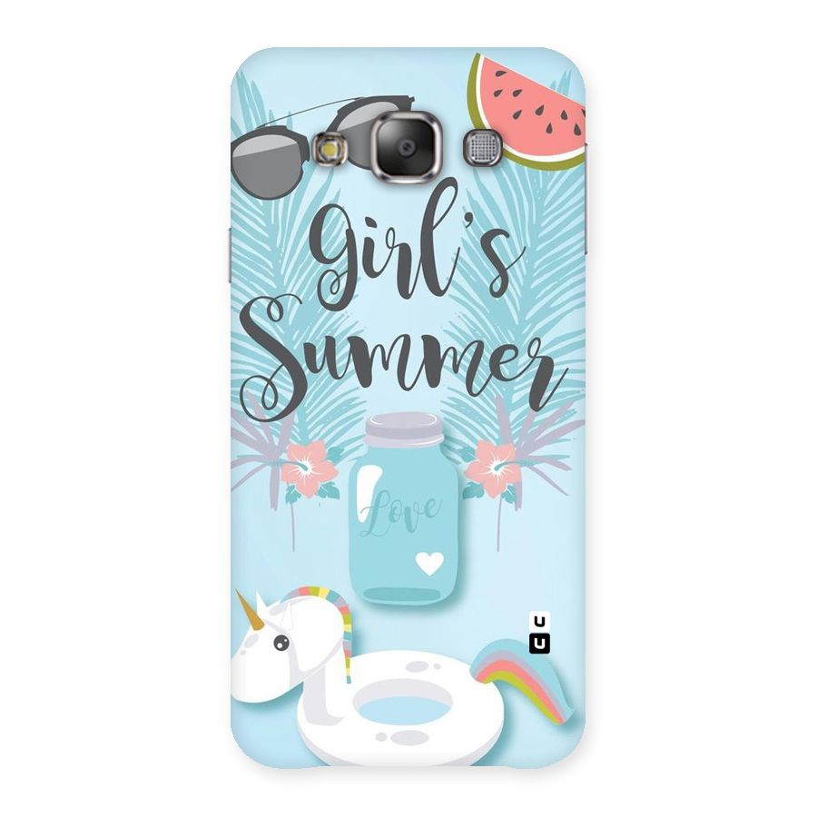 Girls Summer Back Case for Galaxy E7