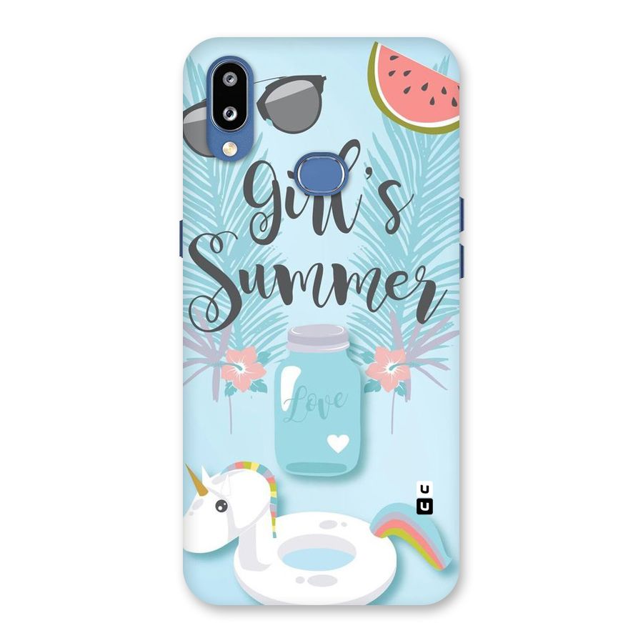 Girls Summer Back Case for Galaxy M01s