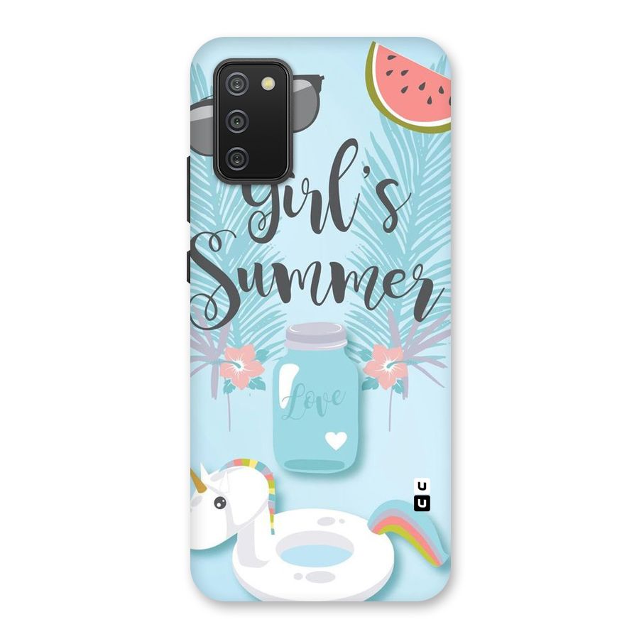 Girls Summer Back Case for Galaxy M02s