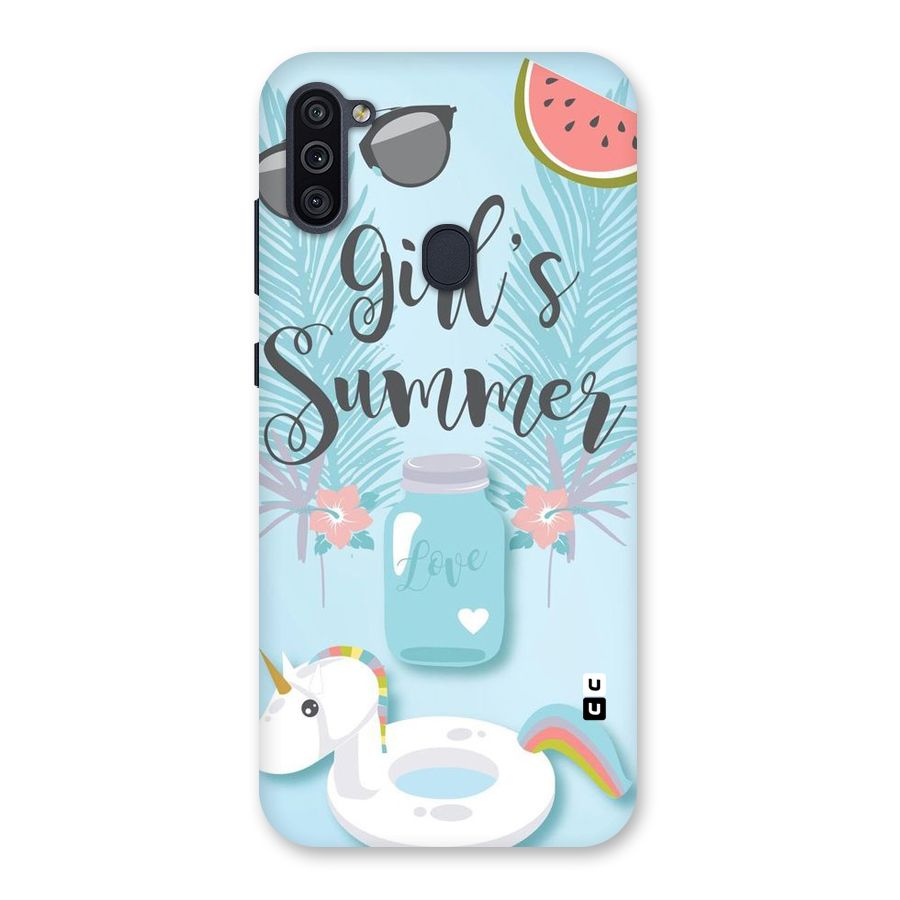Girls Summer Back Case for Galaxy M11
