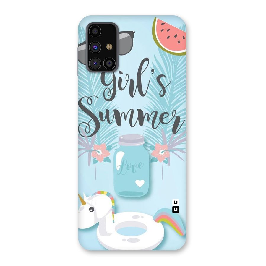 Girls Summer Back Case for Galaxy M31s