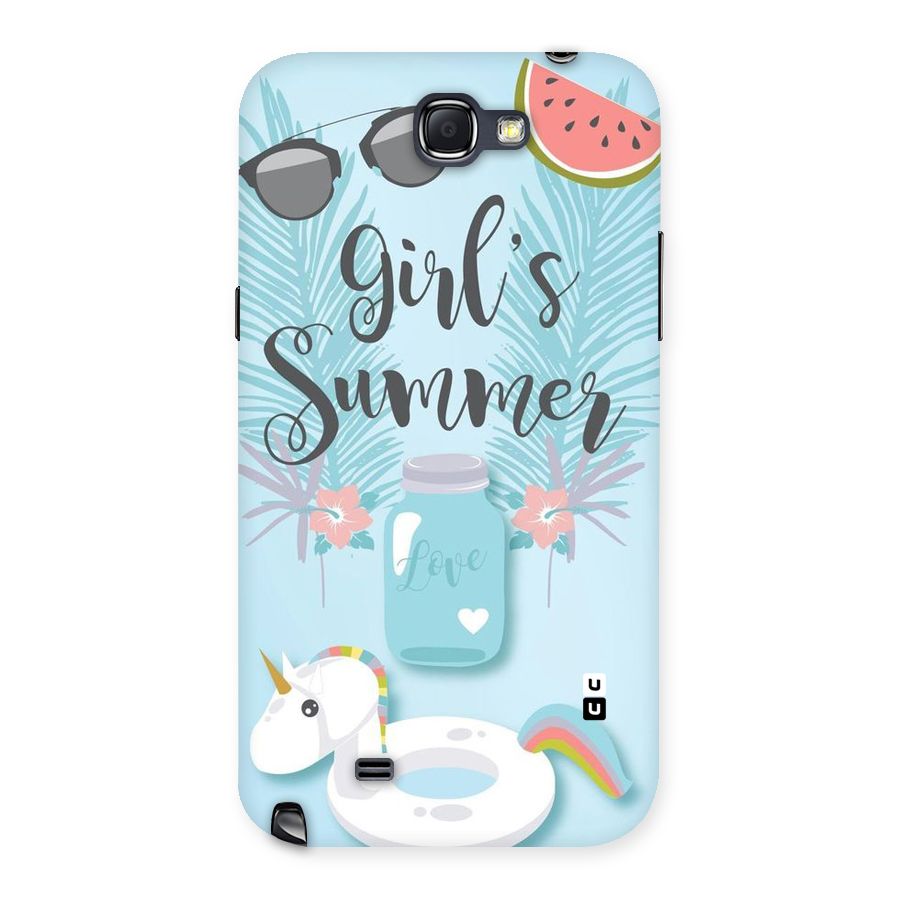Girls Summer Back Case for Galaxy Note 2