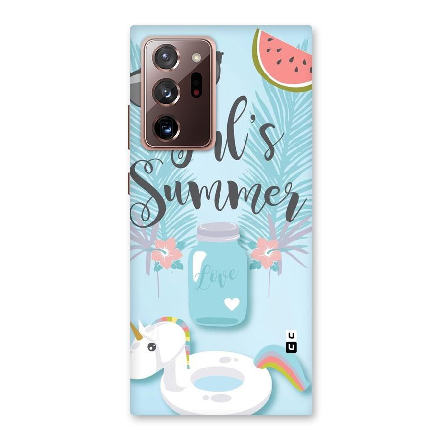Girls Summer Back Case for Galaxy Note 20 Ultra