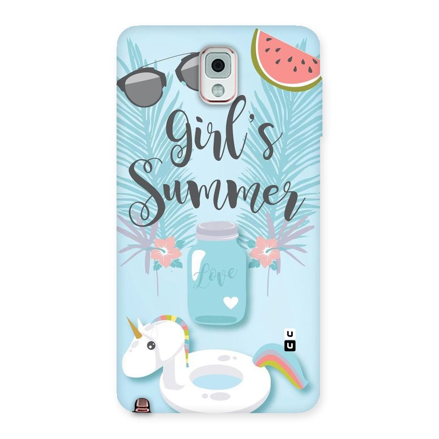 Girls Summer Back Case for Galaxy Note 3