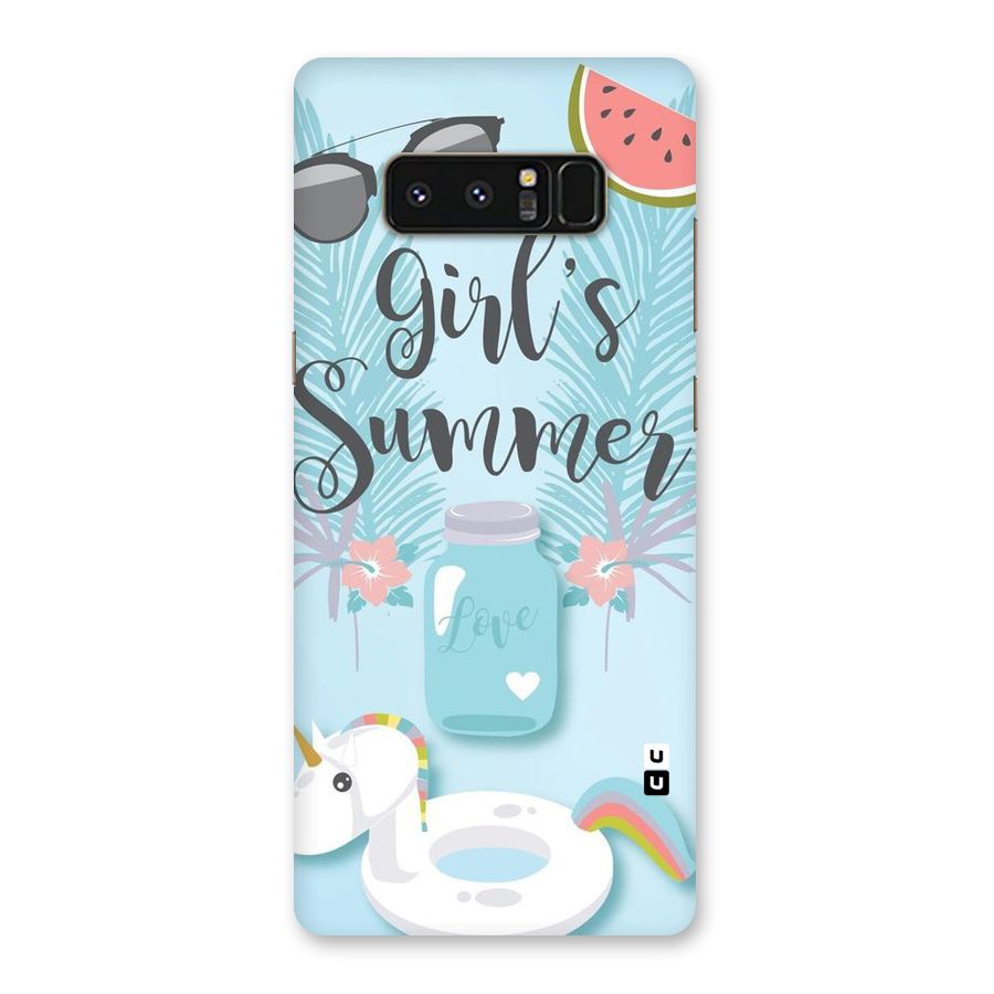Girls Summer Back Case for Galaxy Note 8