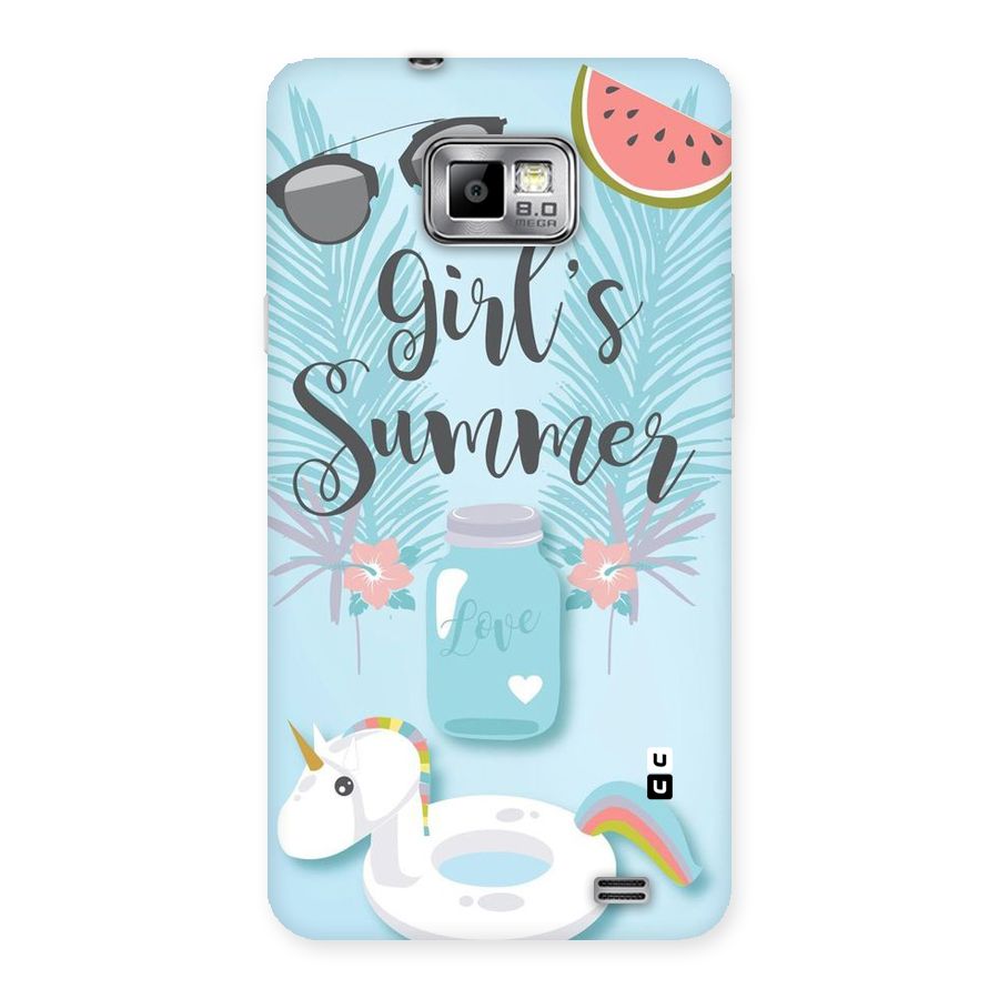Girls Summer Back Case for Galaxy S2
