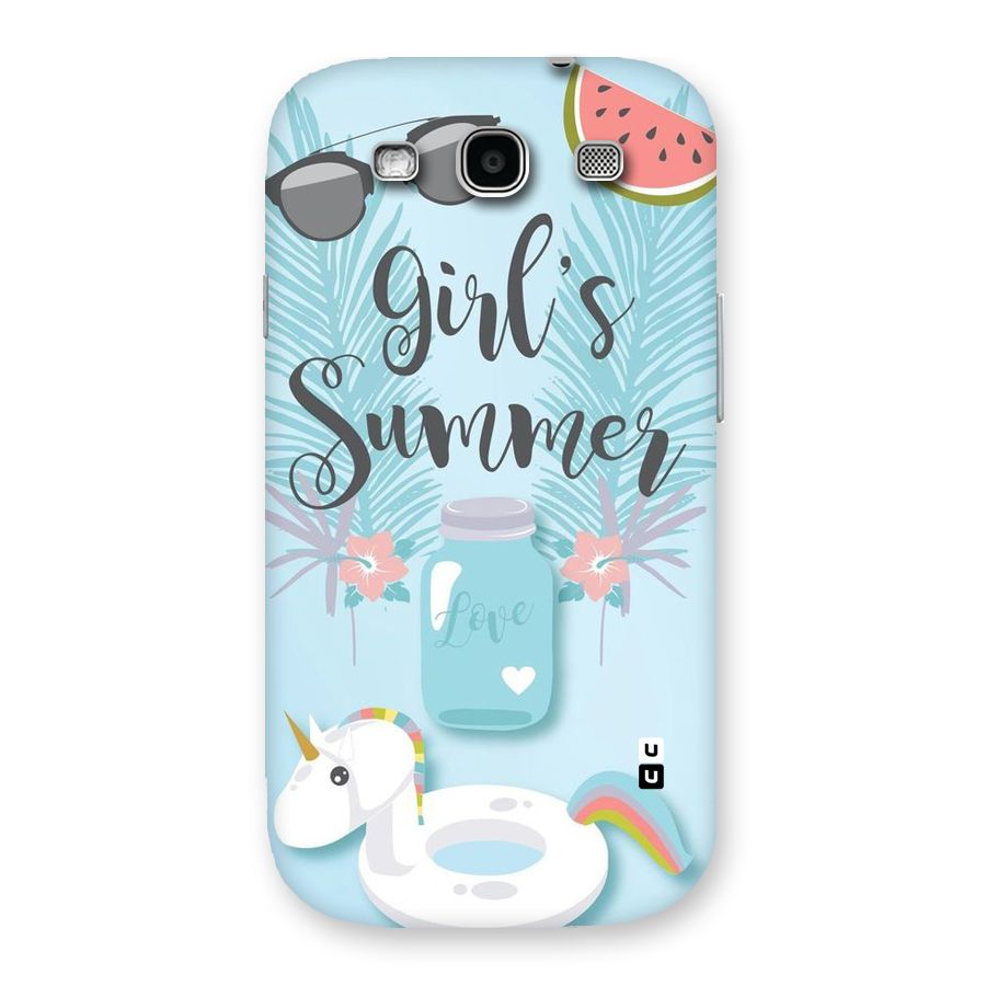 Girls Summer Back Case for Galaxy S3