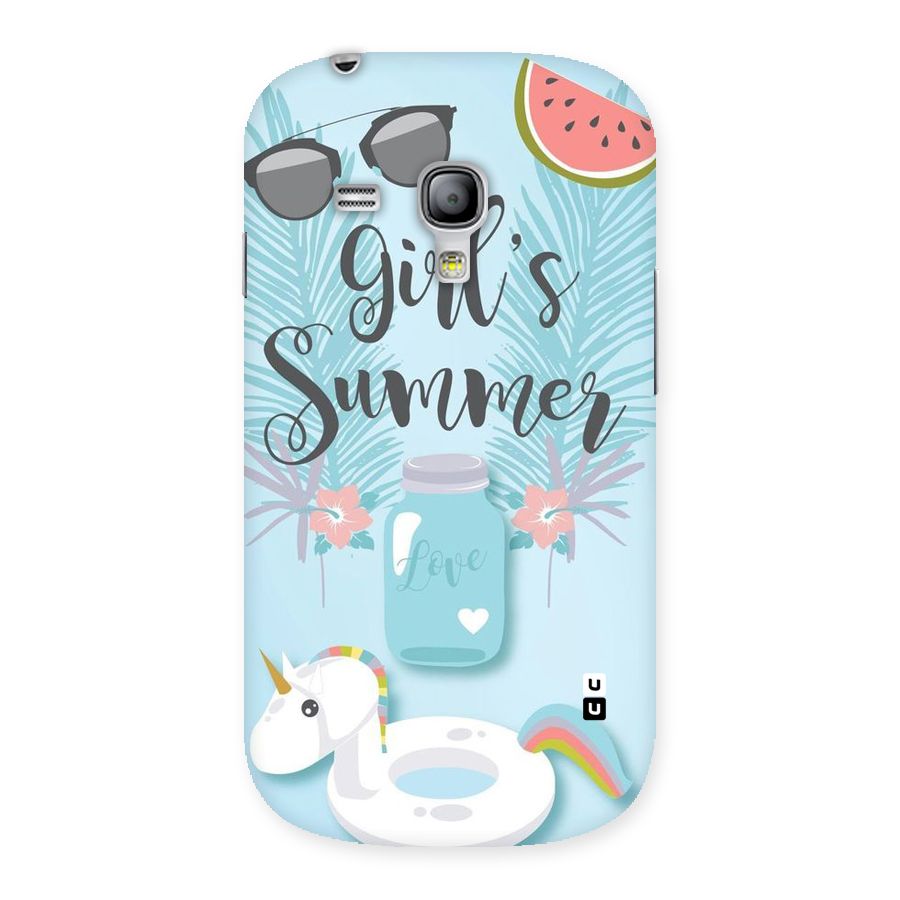 Girls Summer Back Case for Galaxy S3 Mini