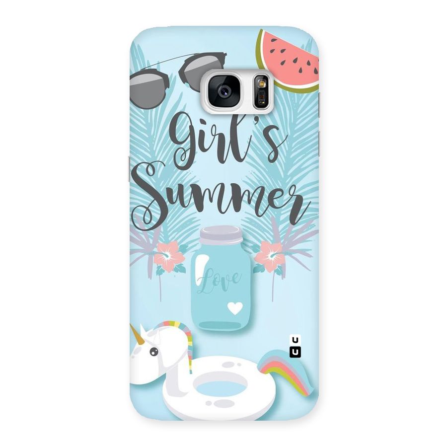 Girls Summer Back Case for Galaxy S7 Edge