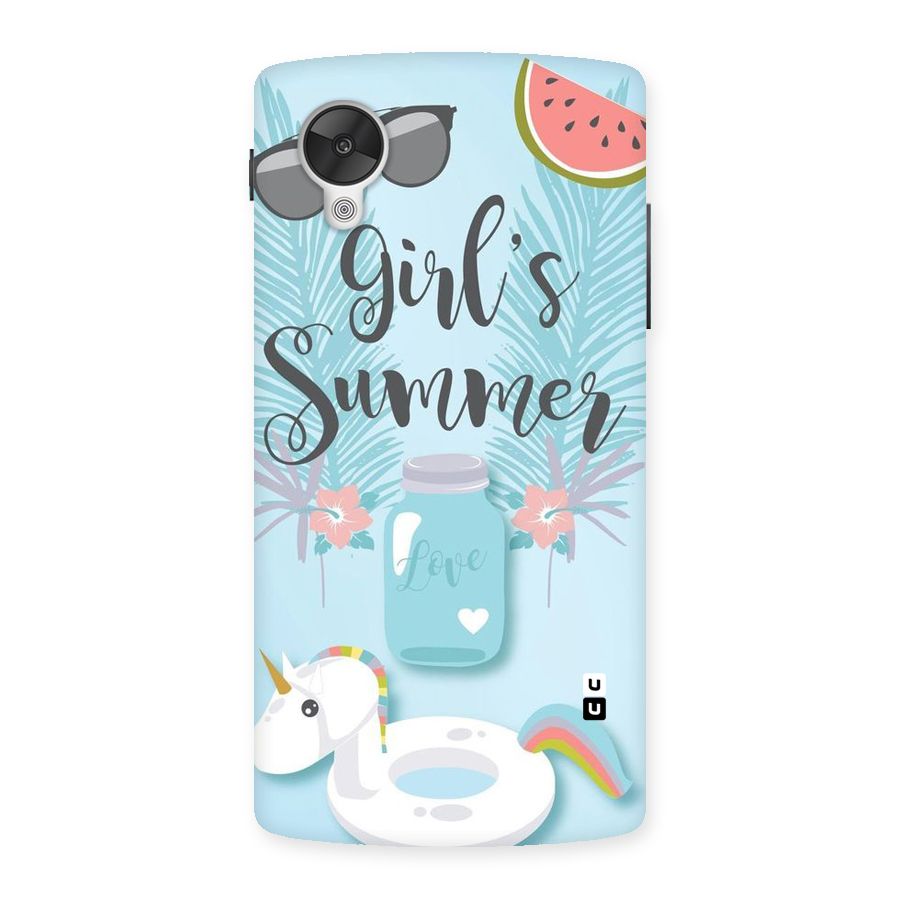Girls Summer Back Case for Google Nexsus 5