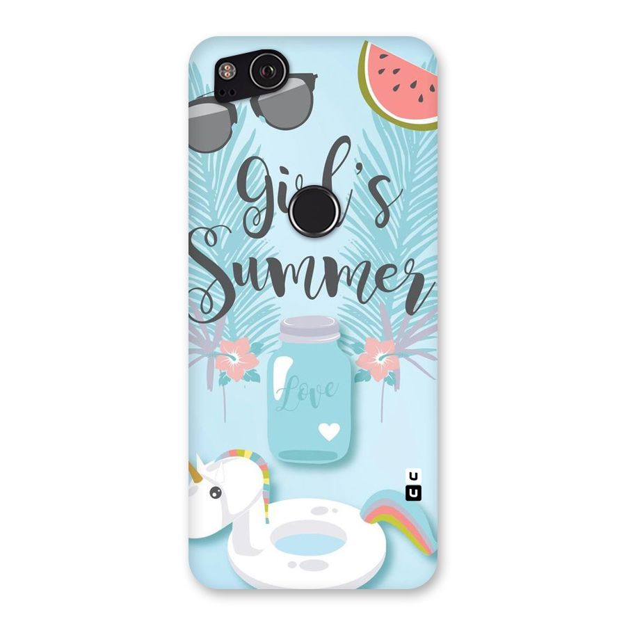 Girls Summer Back Case for Google Pixel 2