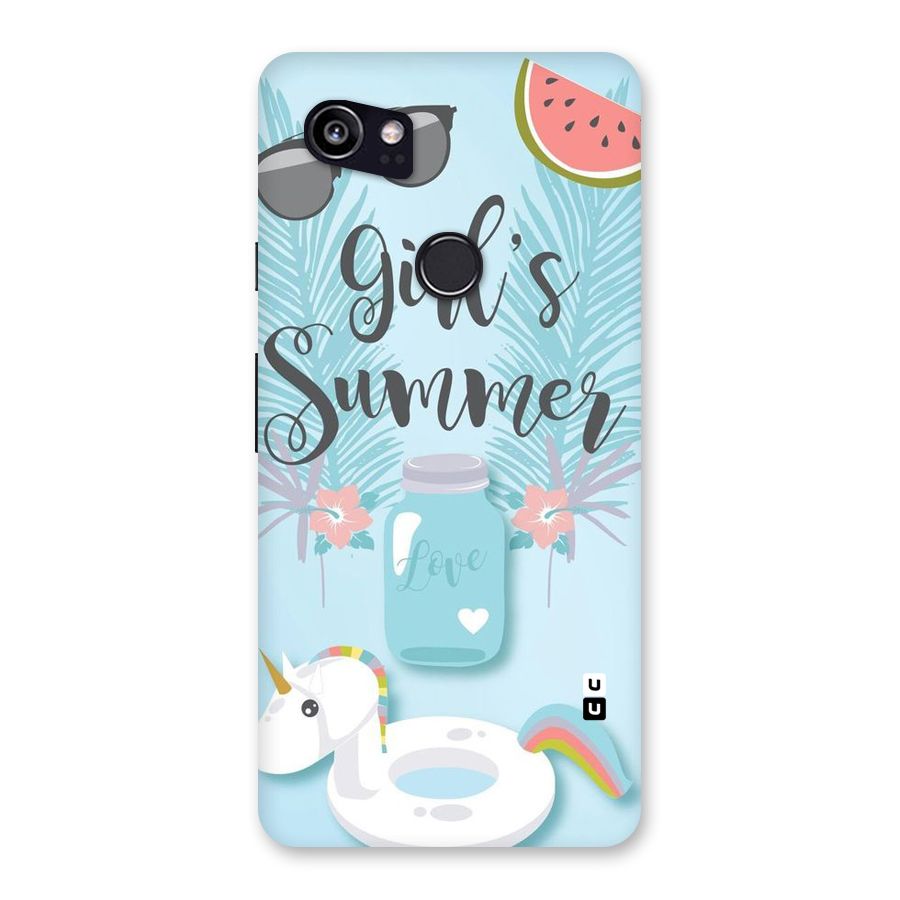 Girls Summer Back Case for Google Pixel 2 XL