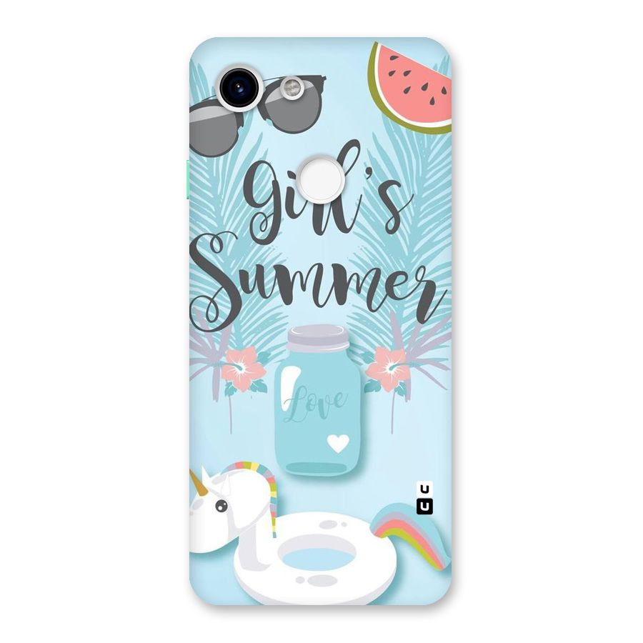 Girls Summer Back Case for Google Pixel 3