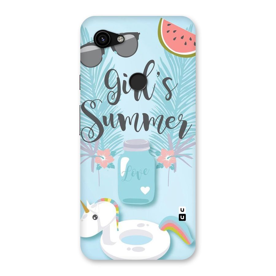 Girls Summer Back Case for Google Pixel 3a XL