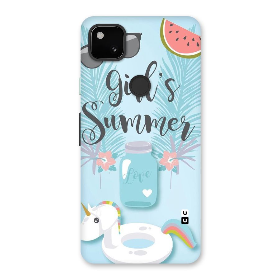 Girls Summer Back Case for Google Pixel 4a