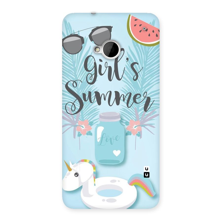 Girls Summer Back Case for HTC One M7