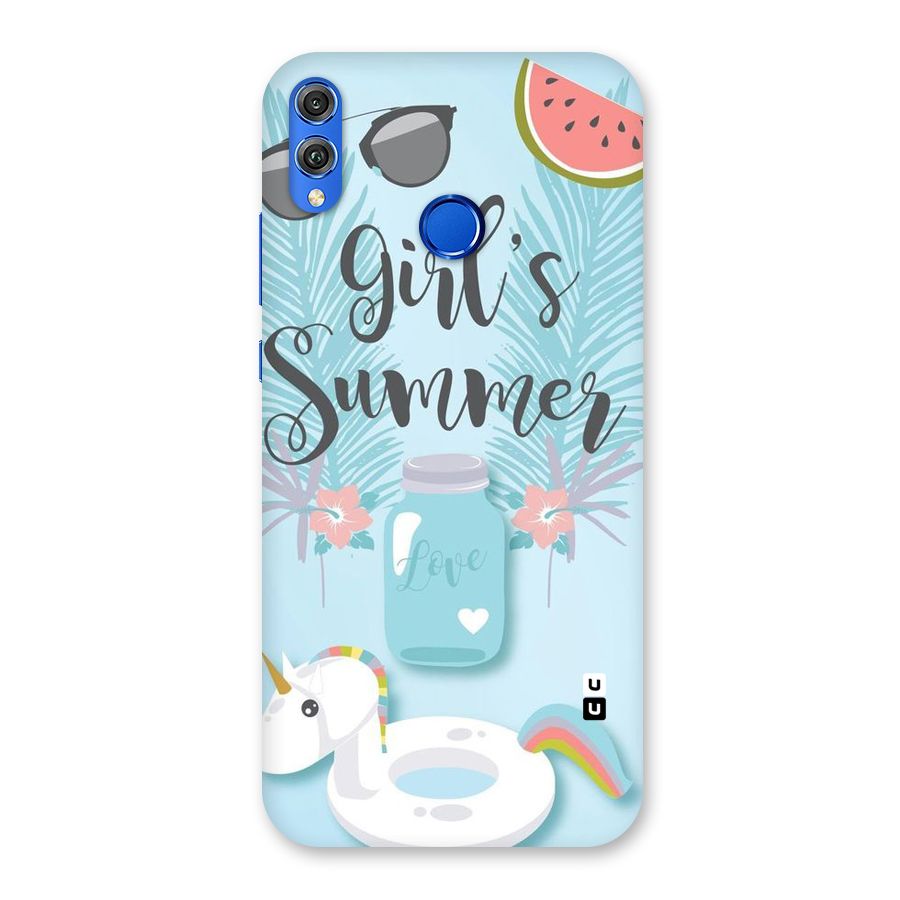 Girls Summer Back Case for Honor 8X