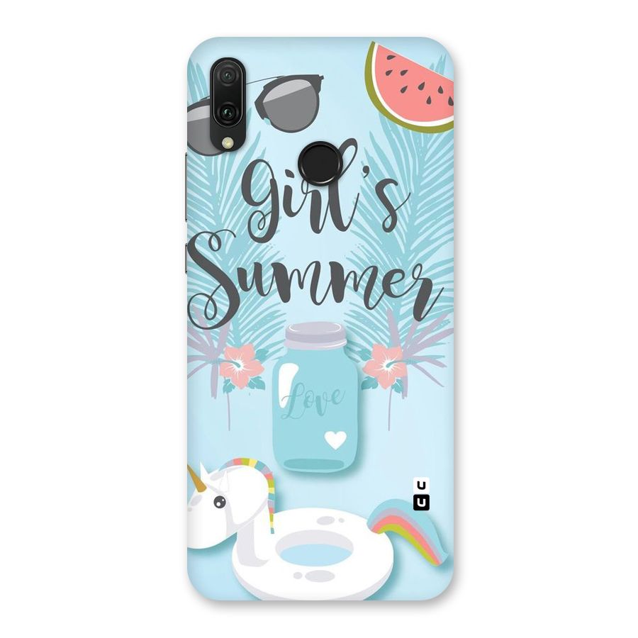 Girls Summer Back Case for Huawei Y9 (2019)
