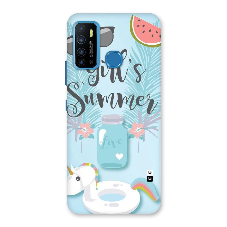 Girls Summer Back Case for Infinix Hot 9