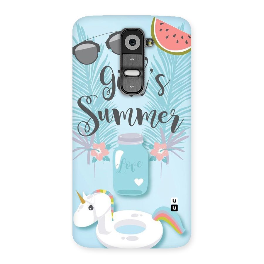 Girls Summer Back Case for LG G2