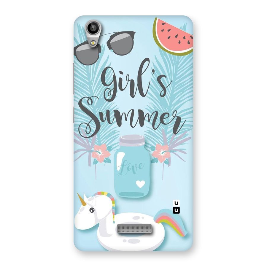 Girls Summer Back Case for Lava-Pixel-V1