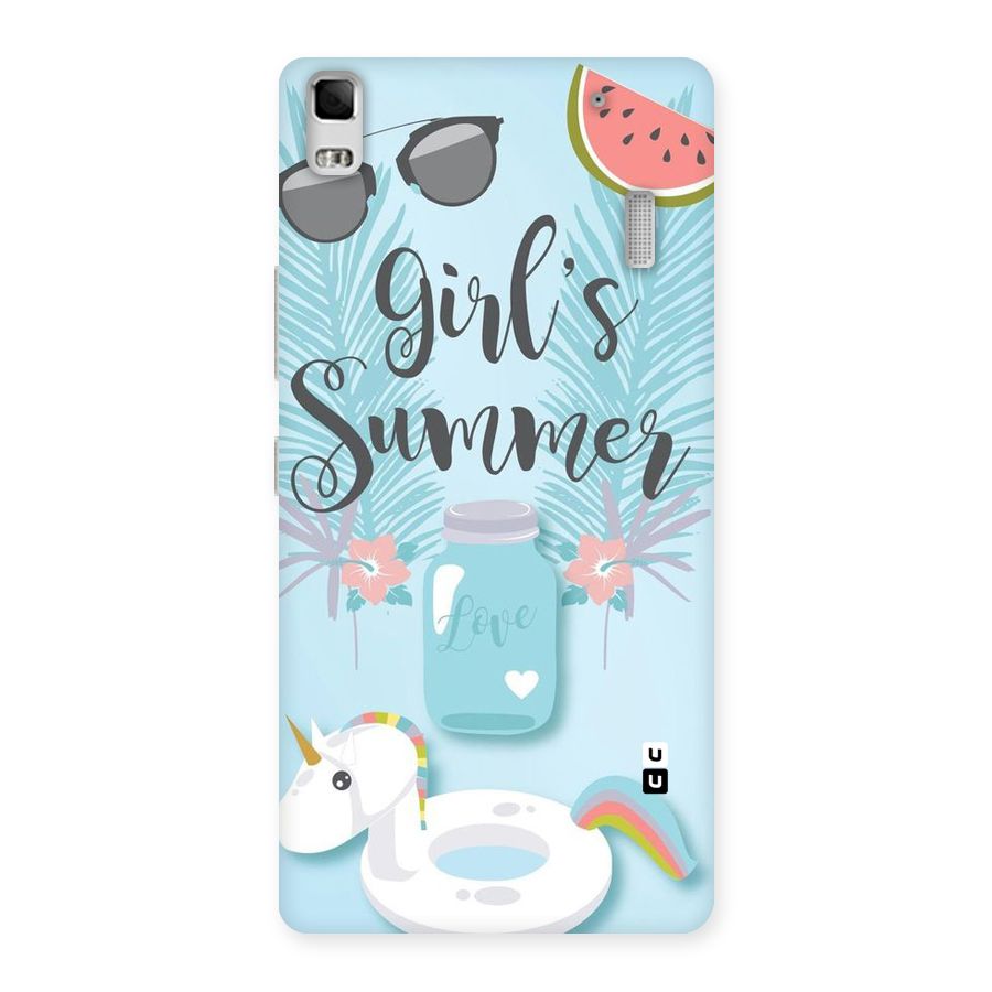 Girls Summer Back Case for Lenovo K3 Note
