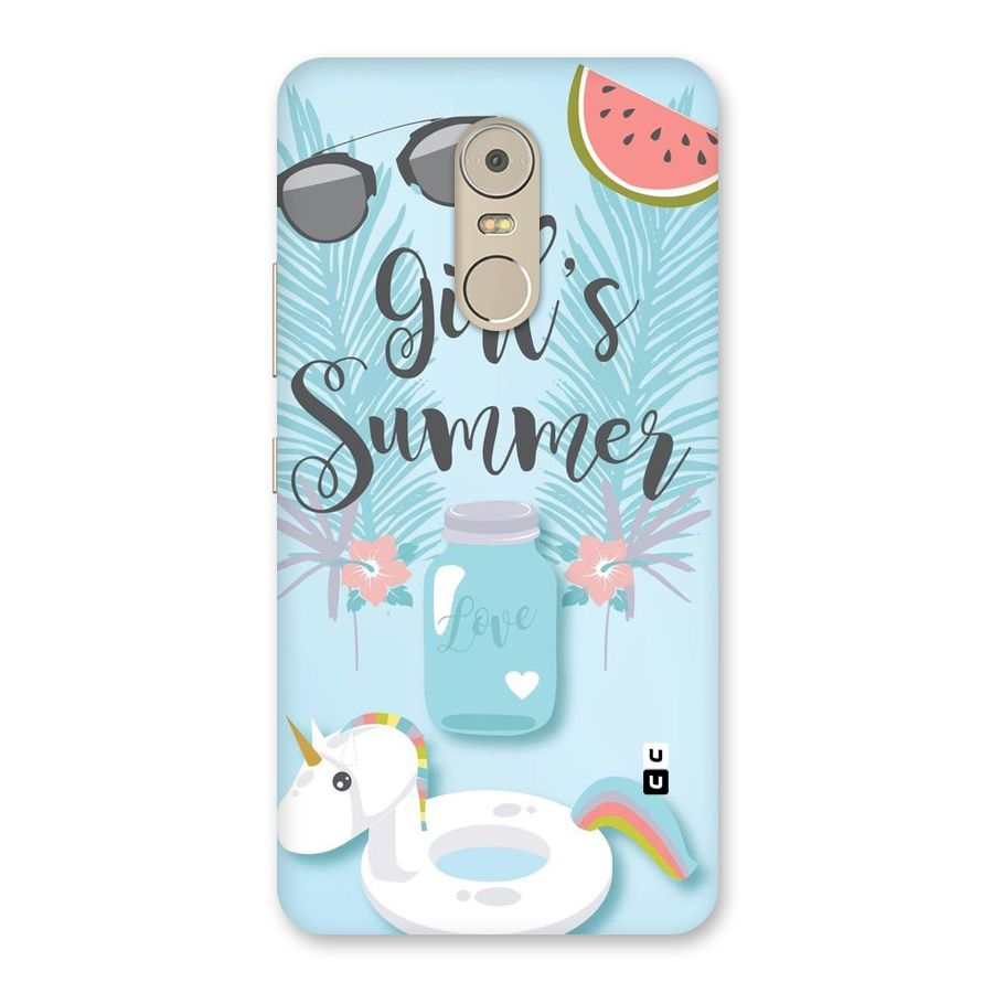 Girls Summer Back Case for Lenovo K6 Note