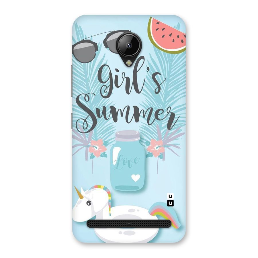 Girls Summer Back Case for Lenovo C2