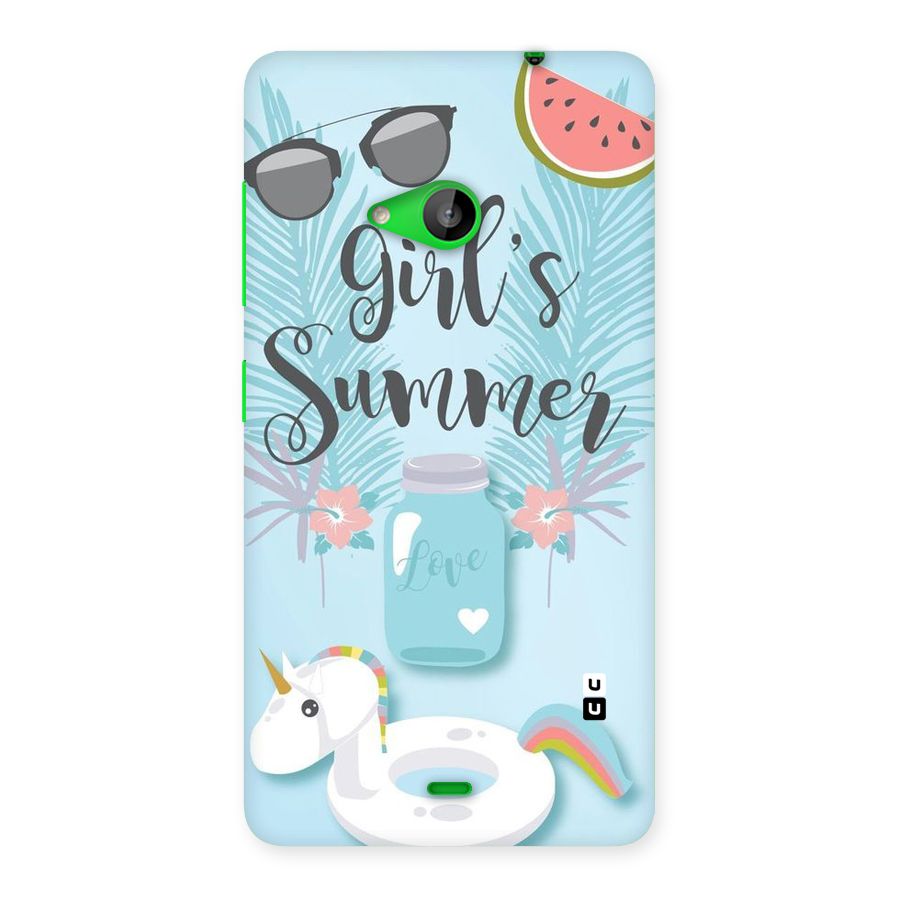 Girls Summer Back Case for Lumia 535