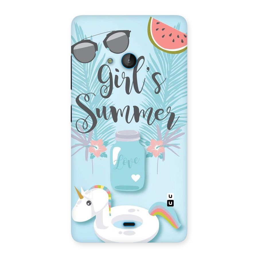 Girls Summer Back Case for Lumia 540
