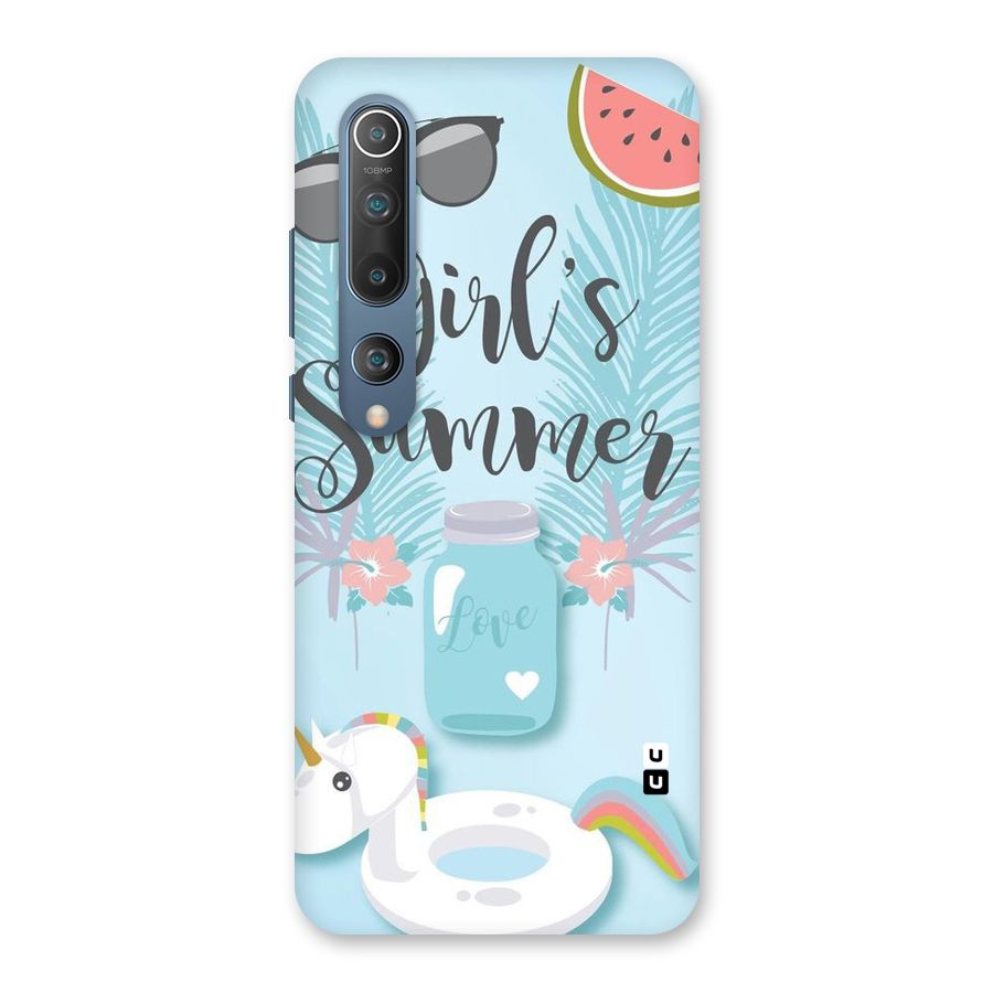 Girls Summer Back Case for Mi 10