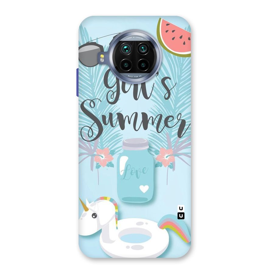 Girls Summer Back Case for Mi 10i