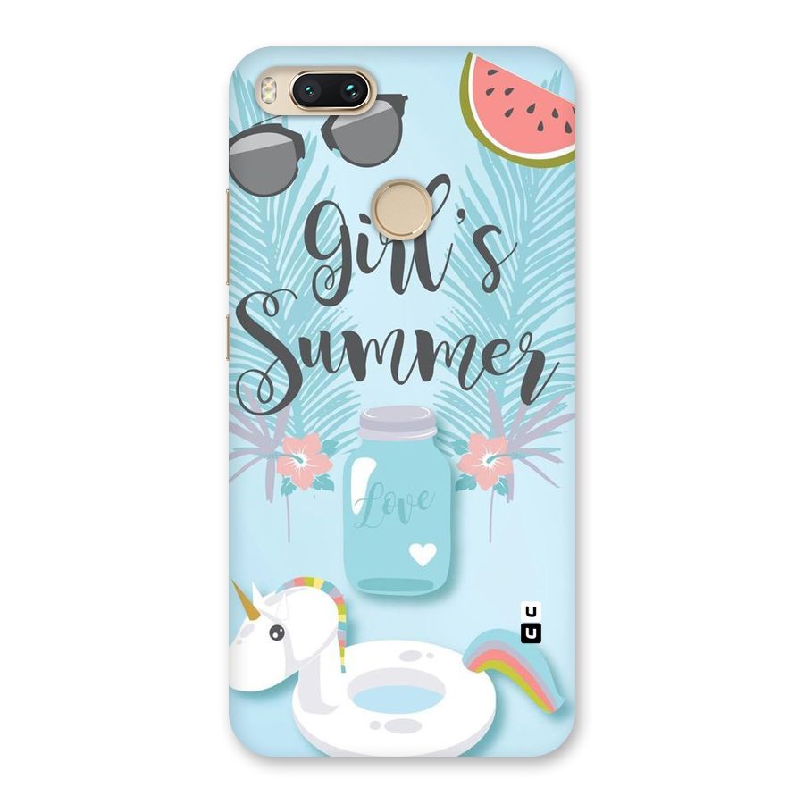 Girls Summer Back Case for Mi A1