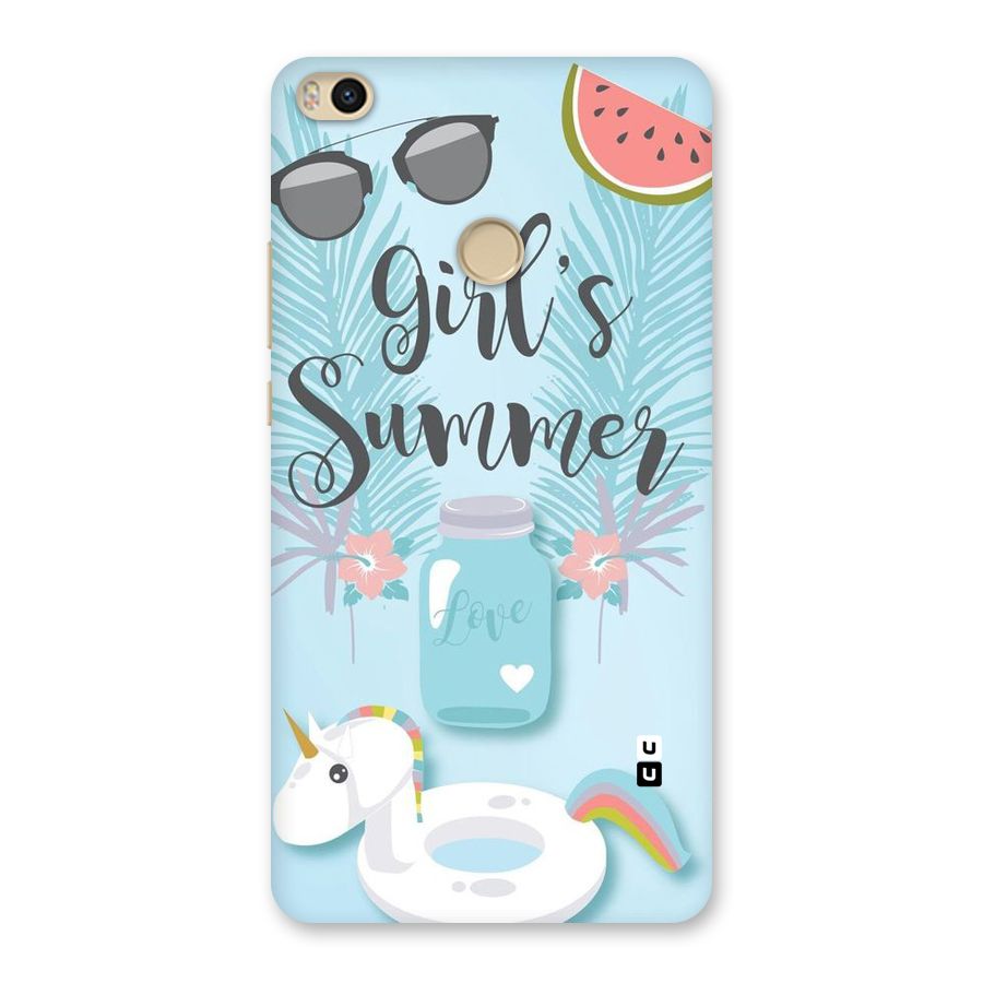 Girls Summer Back Case for Mi Max 2