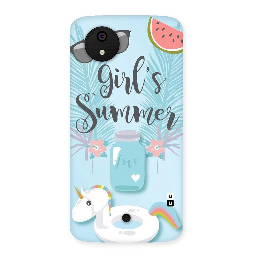 Girls Summer Back Case for Micromax Canvas A1