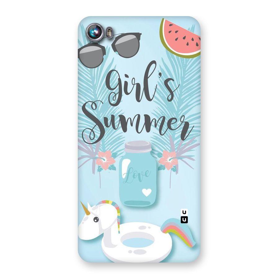 Girls Summer Back Case for Micromax Canvas Fire 4 A107