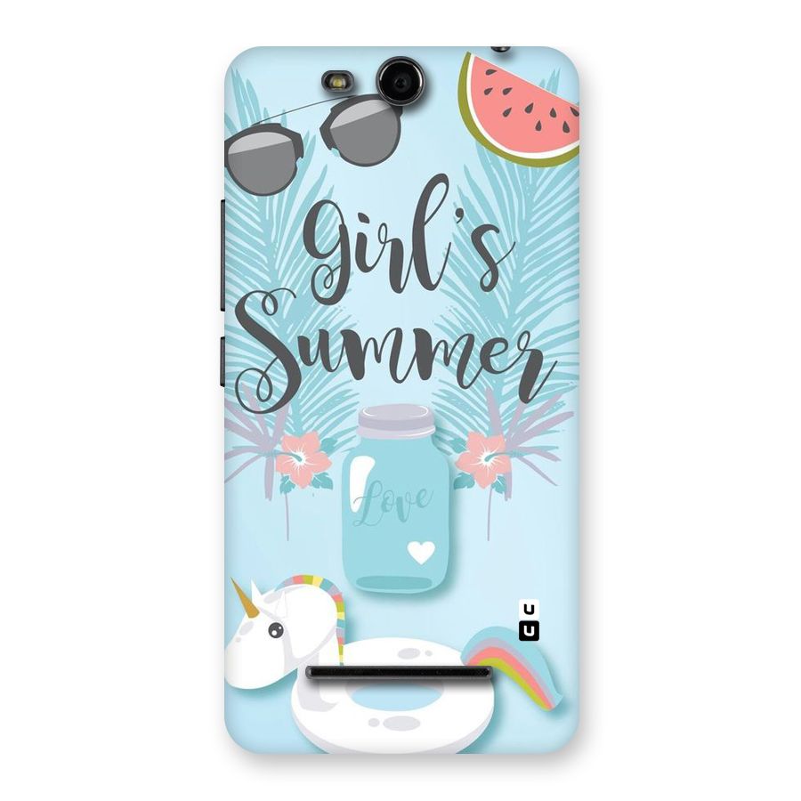 Girls Summer Back Case for Micromax Canvas Juice 3 Q392