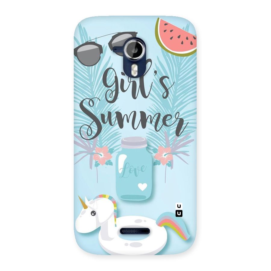 Girls Summer Back Case for Micromax Canvas Magnus A117