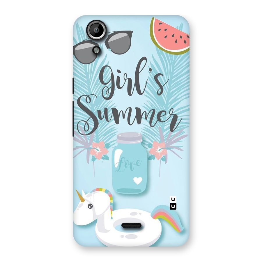 Girls Summer Back Case for Micromax Canvas Selfie Lens Q345