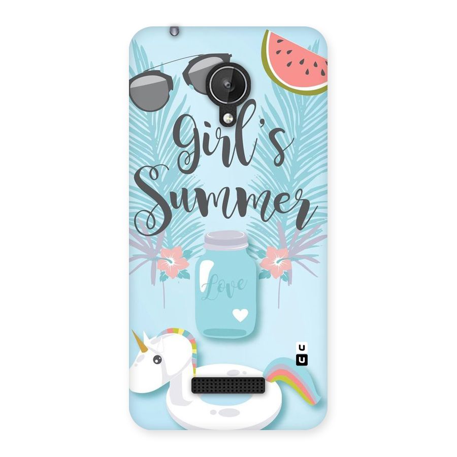 Girls Summer Back Case for Micromax Canvas Spark Q380
