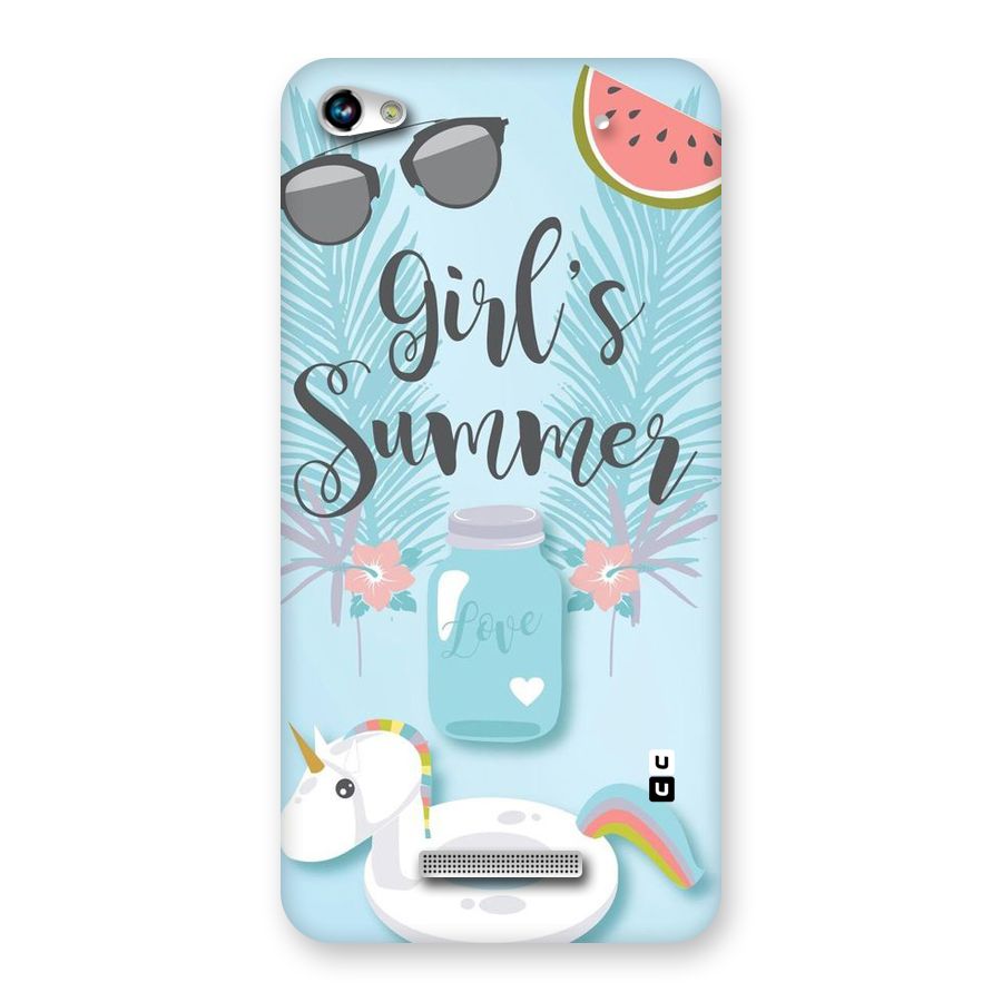 Girls Summer Back Case for Micromax Hue 2