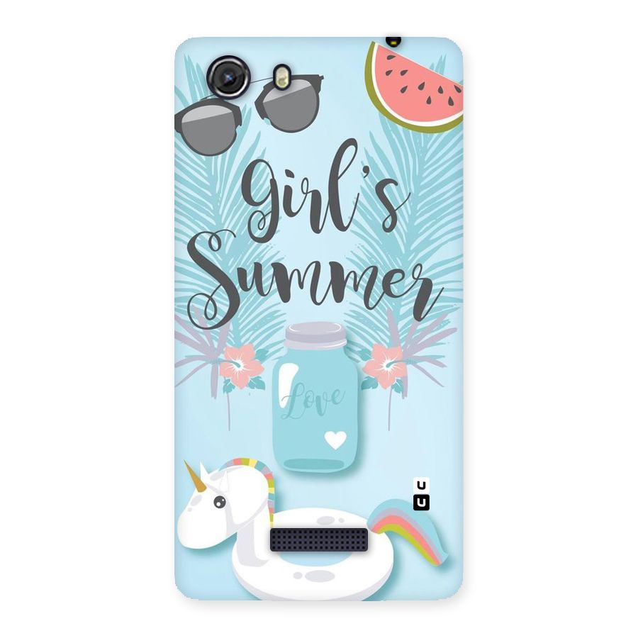 Girls Summer Back Case for Micromax Unite 3