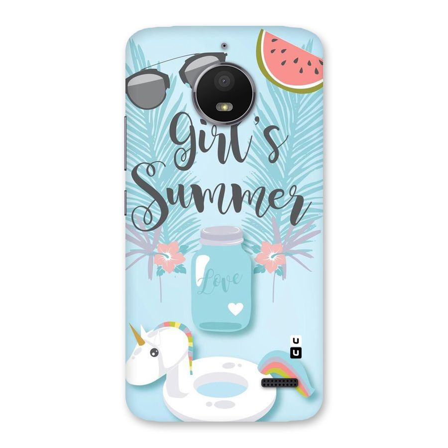Girls Summer Back Case for Moto E4